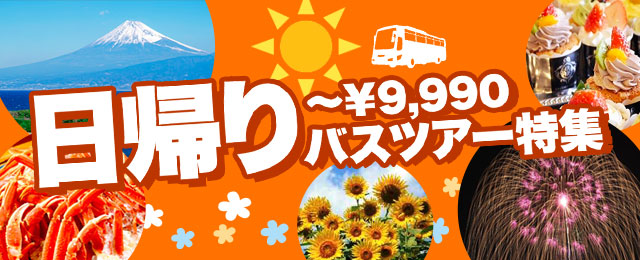 【多摩・西東京発】9,990円までの日帰りバスツアー・旅行