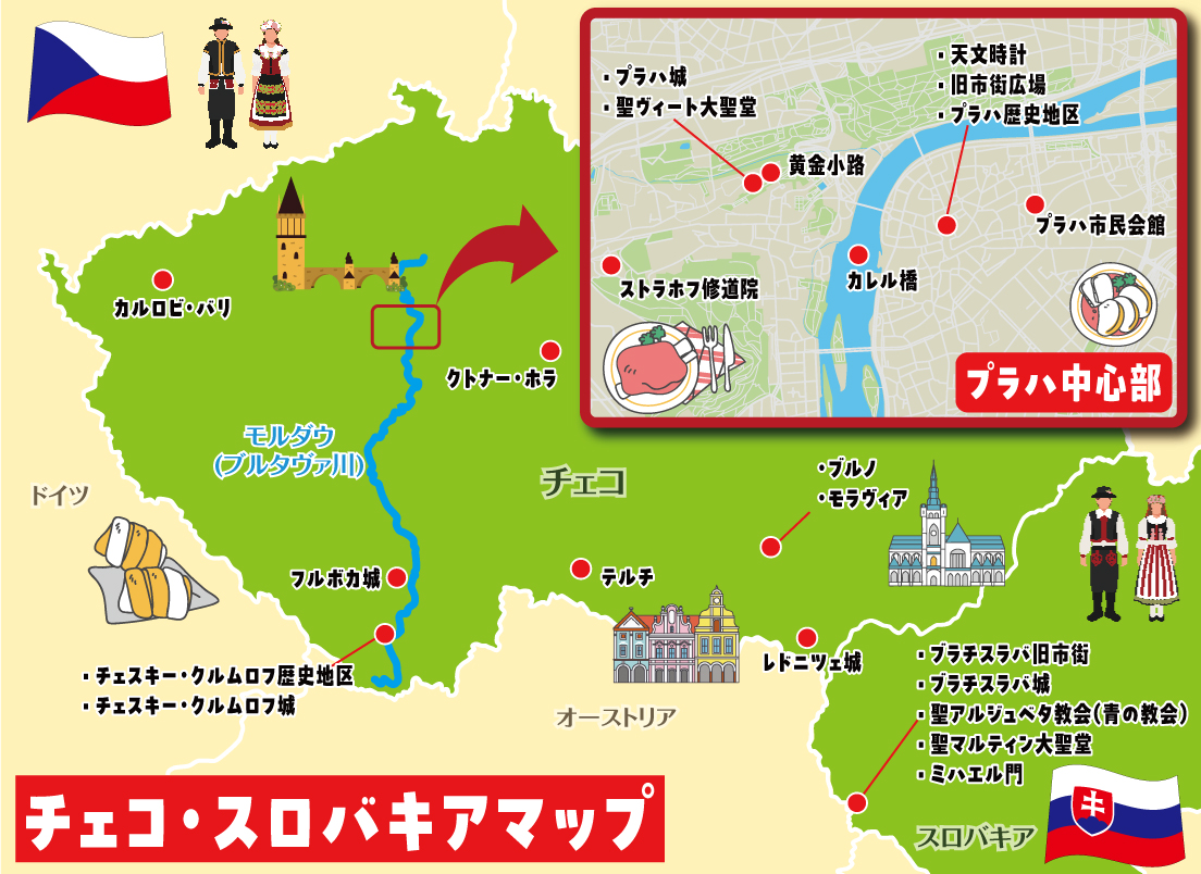 チェコ・スロバキアMAP