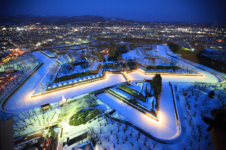 函館市（イメージ）/「冬の夜空に輝く五稜郭」群馬県の原田 盛司さんの作品