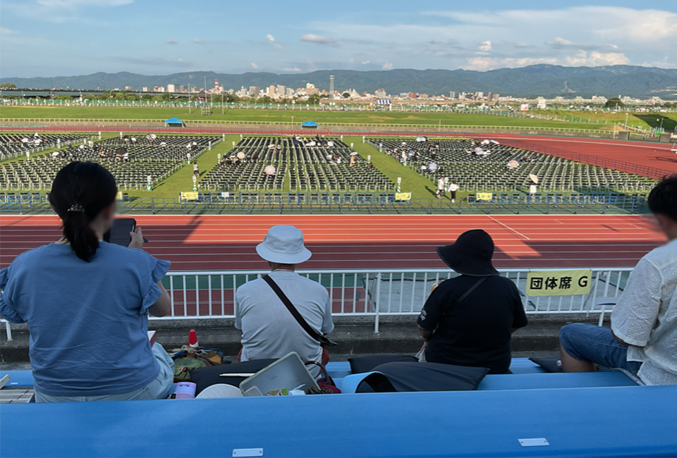 「長岡まつり大花火大会」B会場・陸上競技場スタンド席からの様子（イメージ）