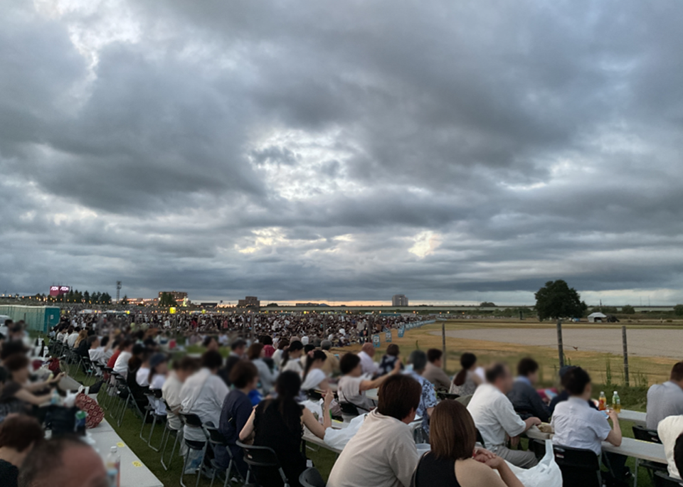 「長岡まつり大花火大会」B会場・テーブル席（イメージ）