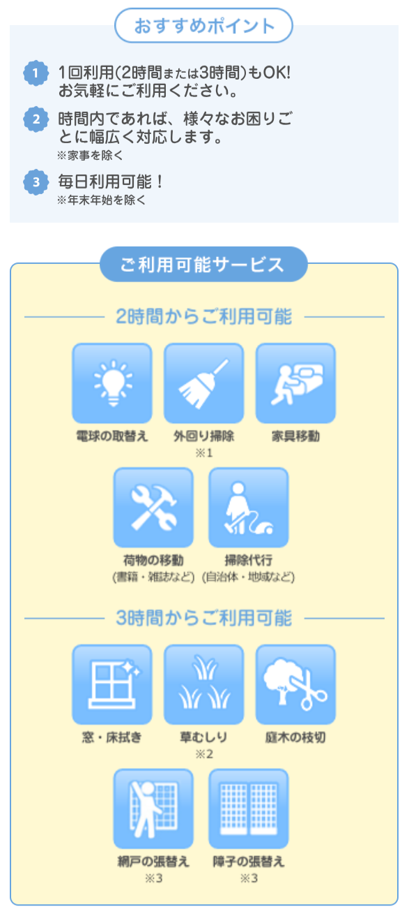 おすすめポイント・ご利用可能サービス