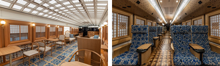 ［左］車内　［右］車内（イメージ）