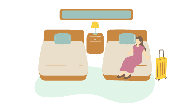 1名1室確約（イメージ）