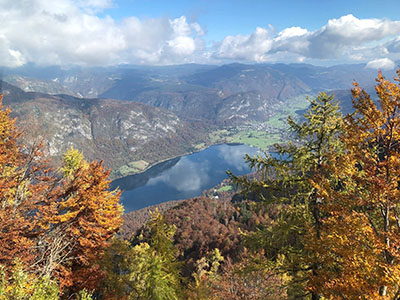 ボーヒン湖（ヴォーゲル山ハイキング中に撮影） （2025年10月ツアー中に添乗員が撮影）