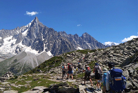 シャモニー針峰群展望トレッキング（イメージ）