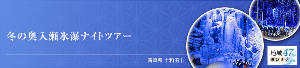 冬の奥入瀬氷瀑ナイトツアー 青森県 十和田市